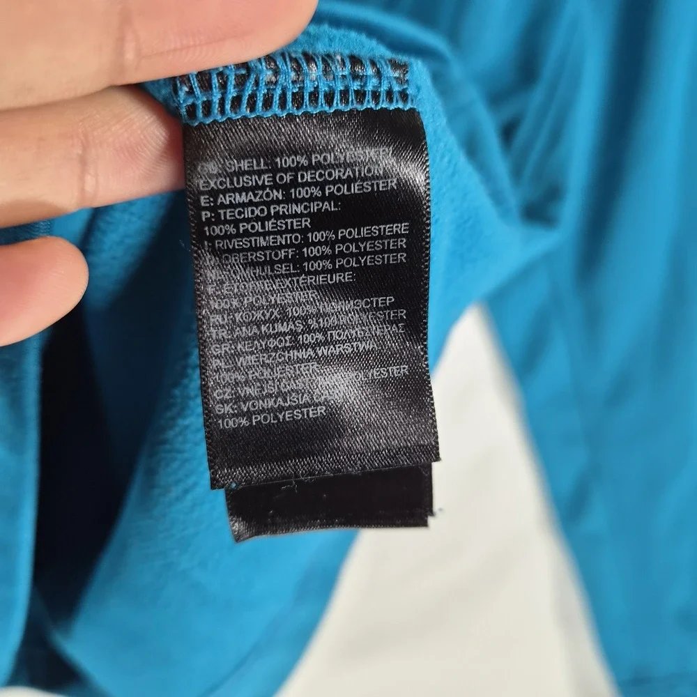 The North Face Men's Small Teal Turquoise Quarter Zip Fleece Pullover